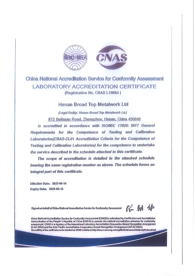Original certificate: ISO/IEC 17025:2017 - Laboratory accreditation
